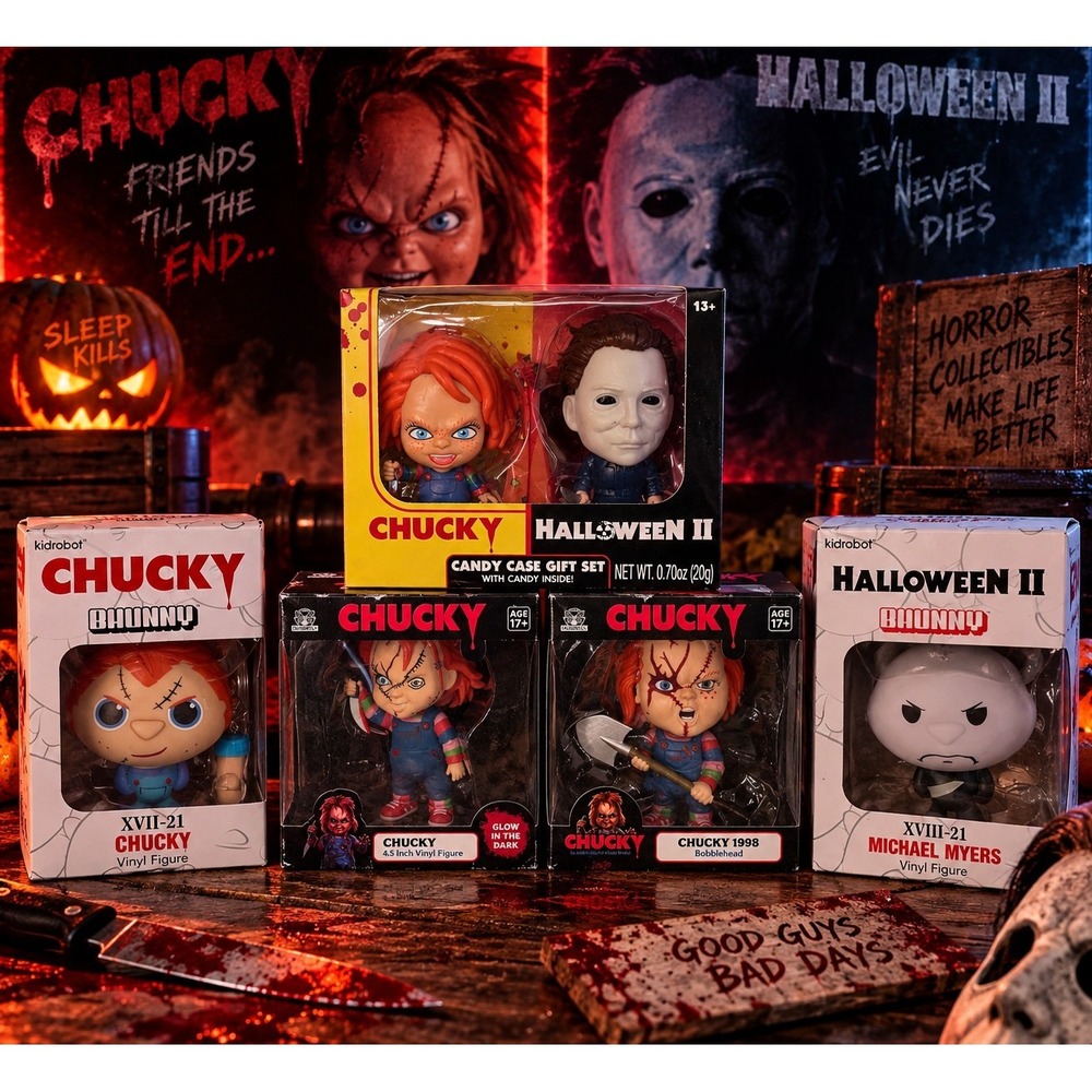 Chucky Michael Myers Horror Collectible Lot 5 Kidrobot CultureFly Halloween II